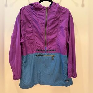 VTG LL Bean Kids Windbreaker/Rain Jacket Half Zip